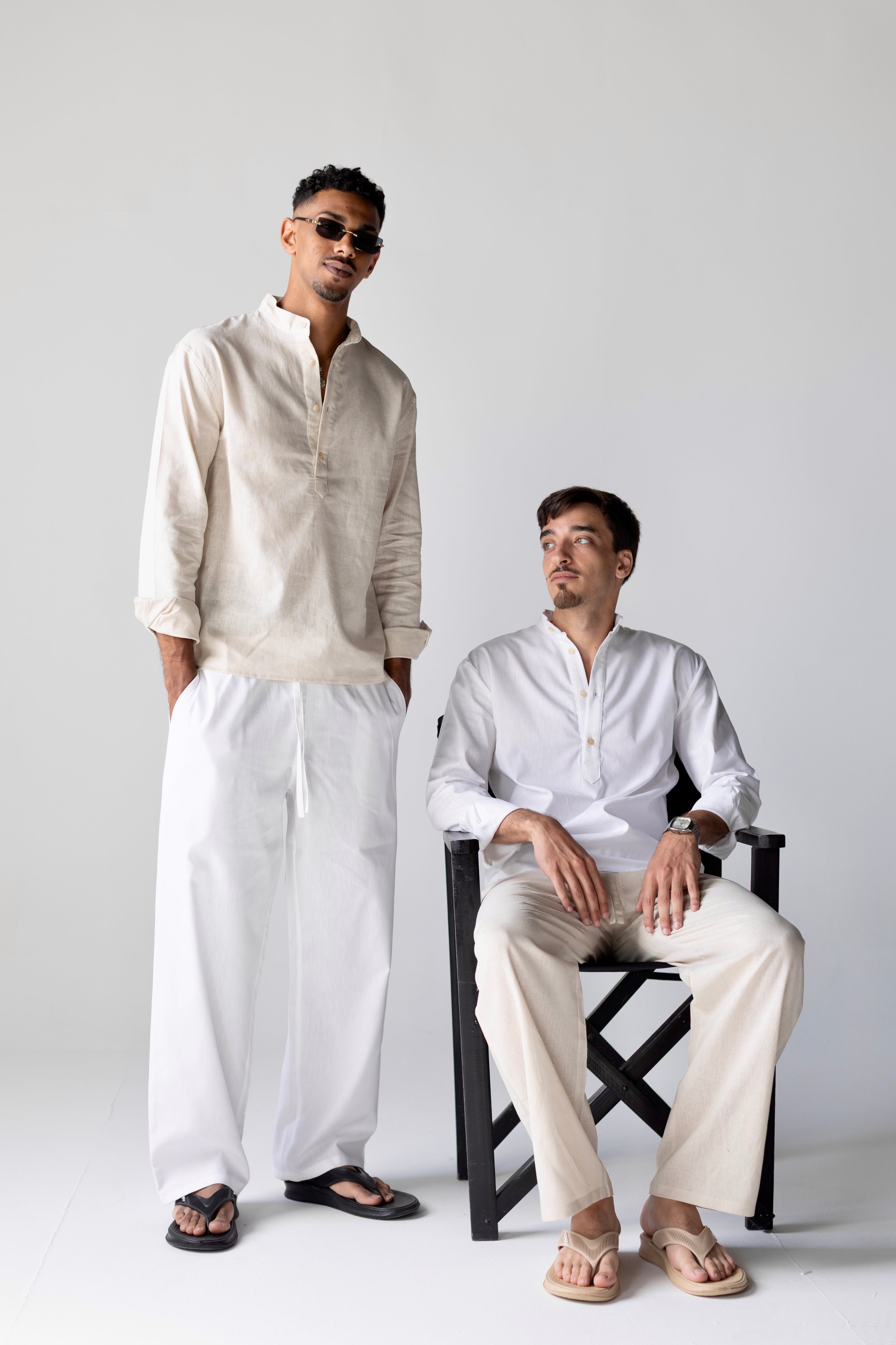 Linen Henly Shirt Beige