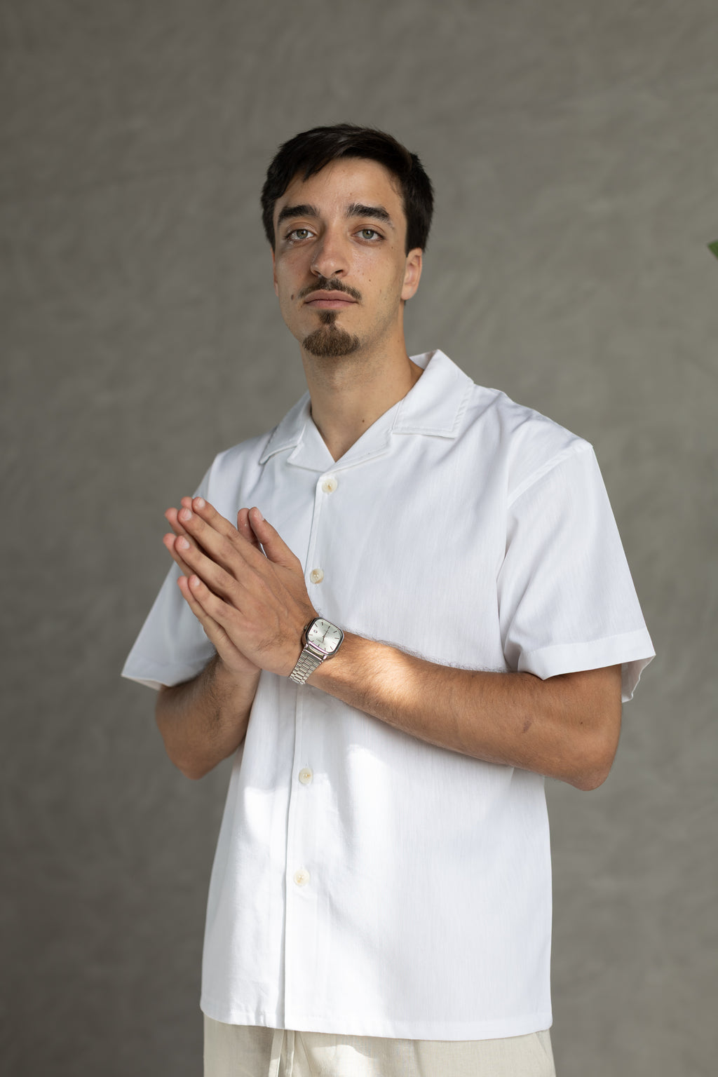Linen Box Shirt White