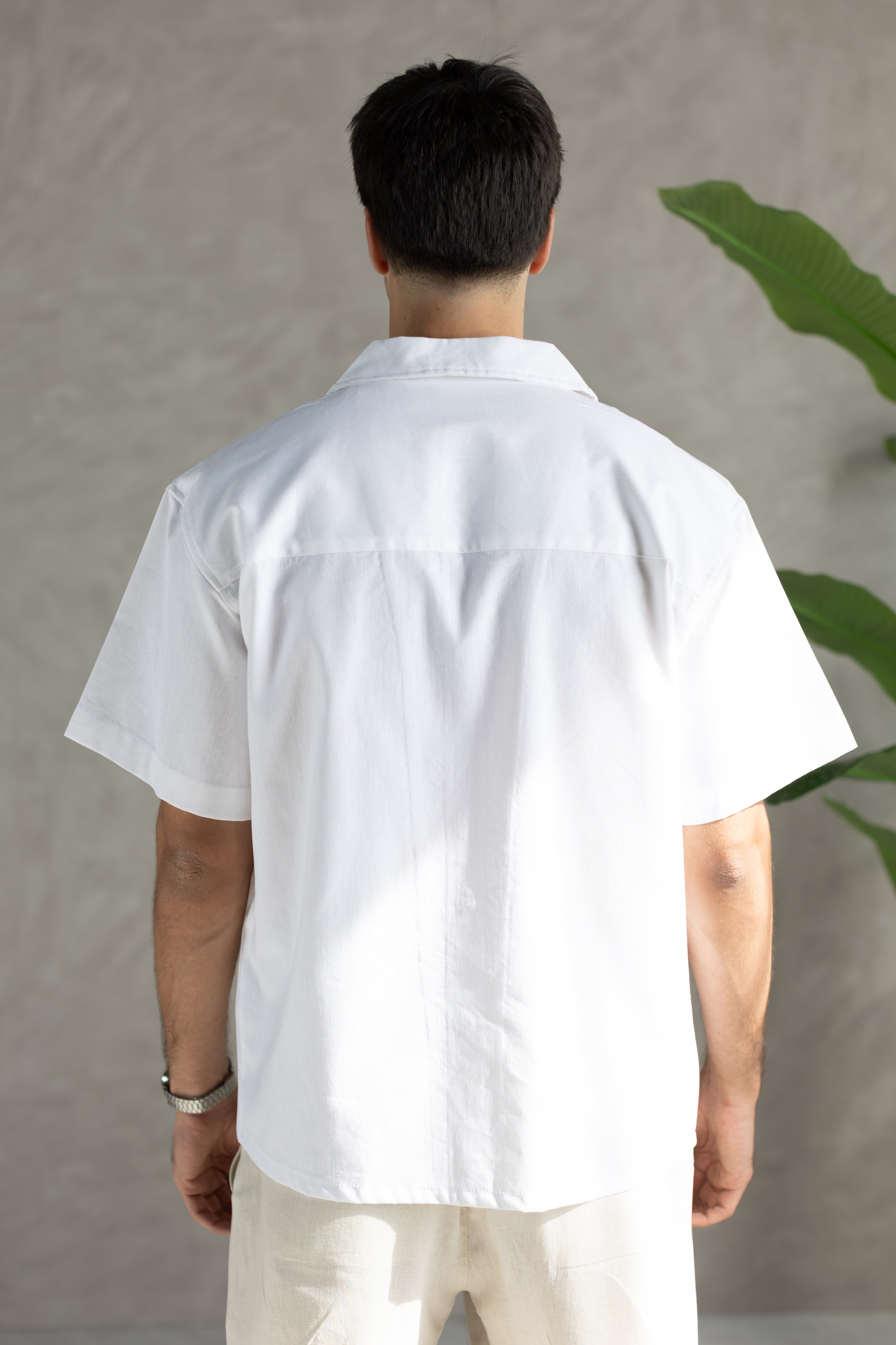 Linen Box Shirt White