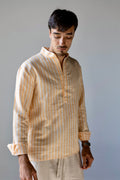 Linen Henly Striped Shirt Yellow