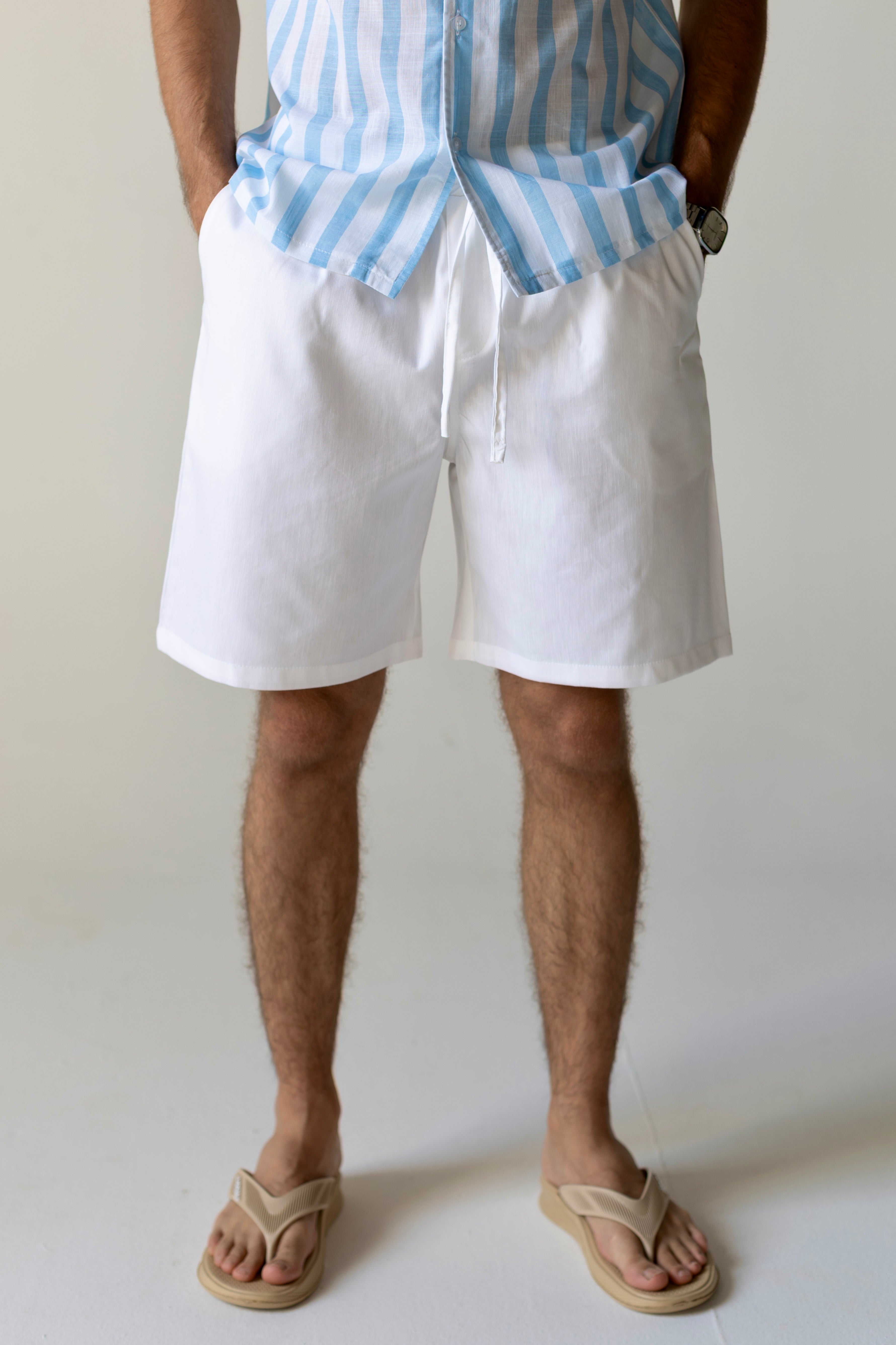 Linen Shorts White