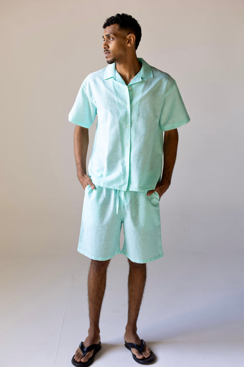 Linen Box Shirt Mint