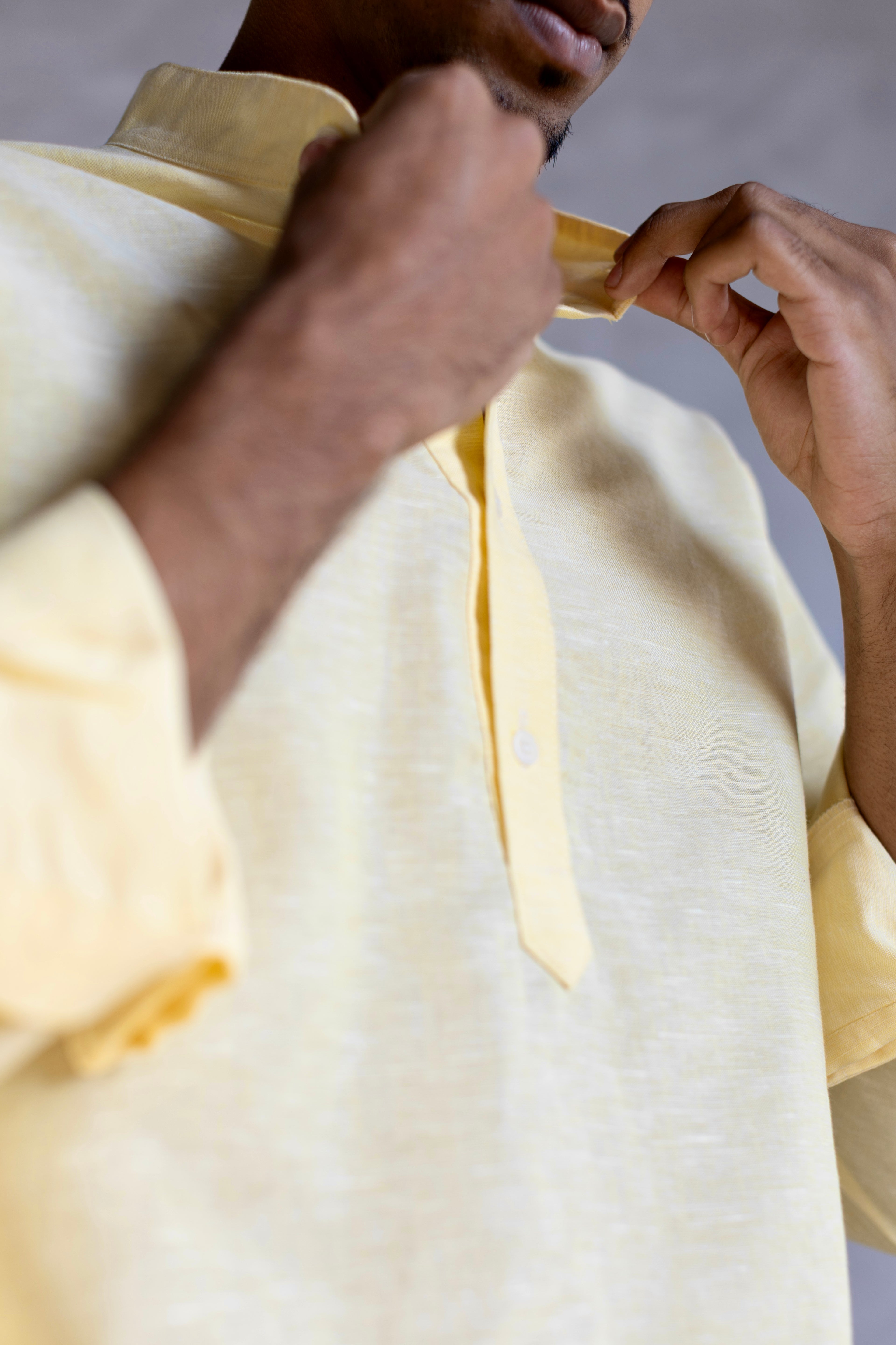 Linen Henly Shirt Yellow