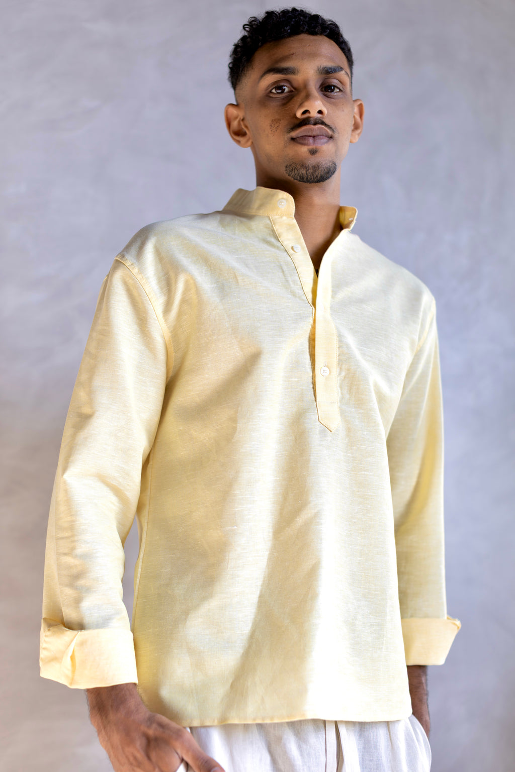 Linen Henly Shirt Yellow