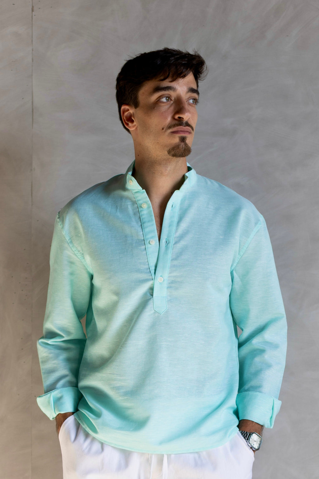 Linen Henly Shirt Mint