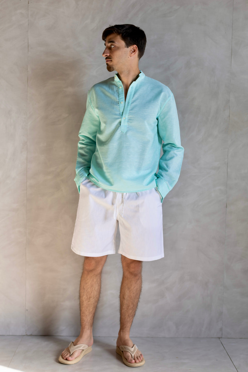 Linen Henly Shirt Mint