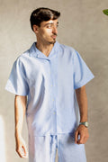 Linen Box Shirt Light Blue