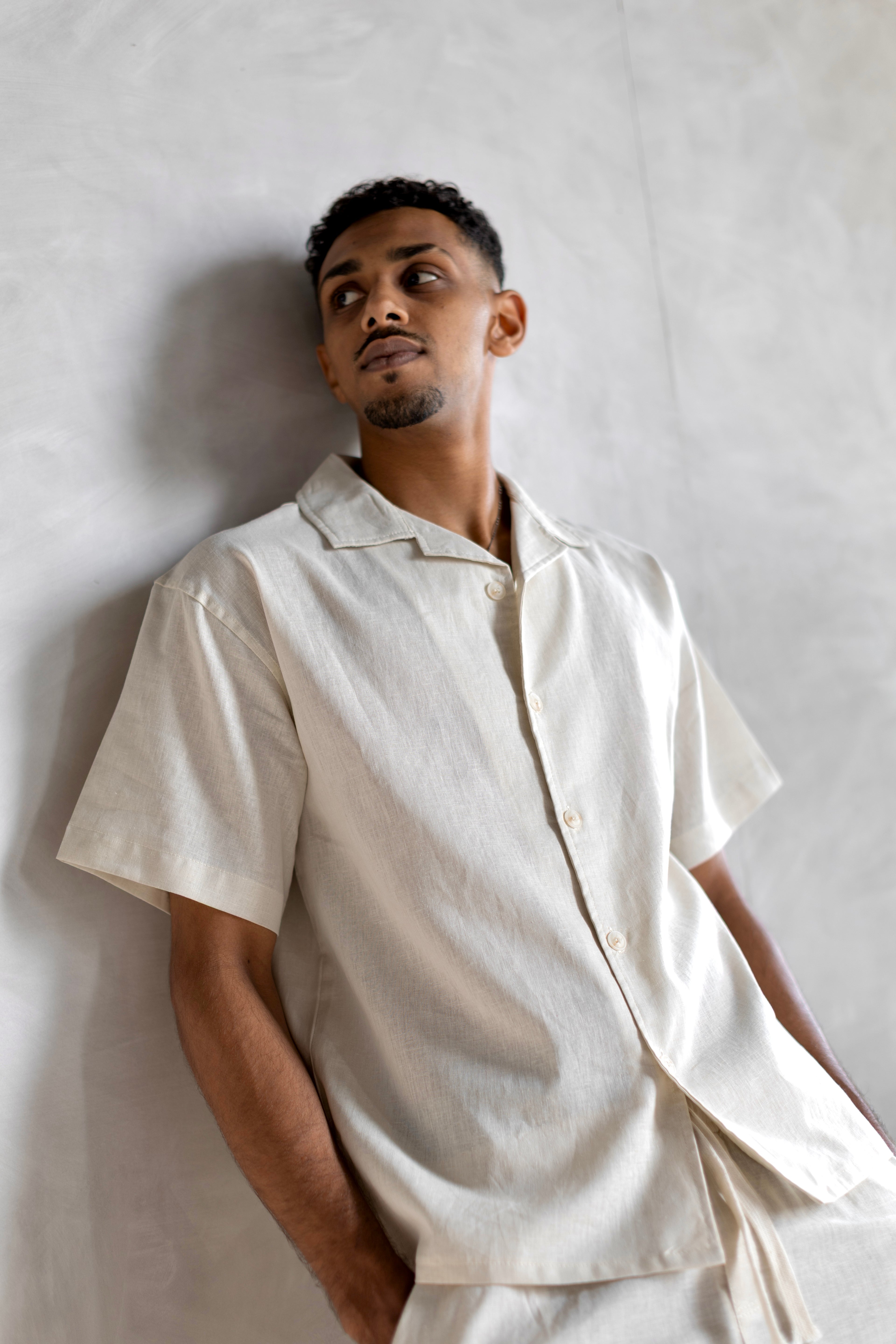 Linen Box Shirt Beige
