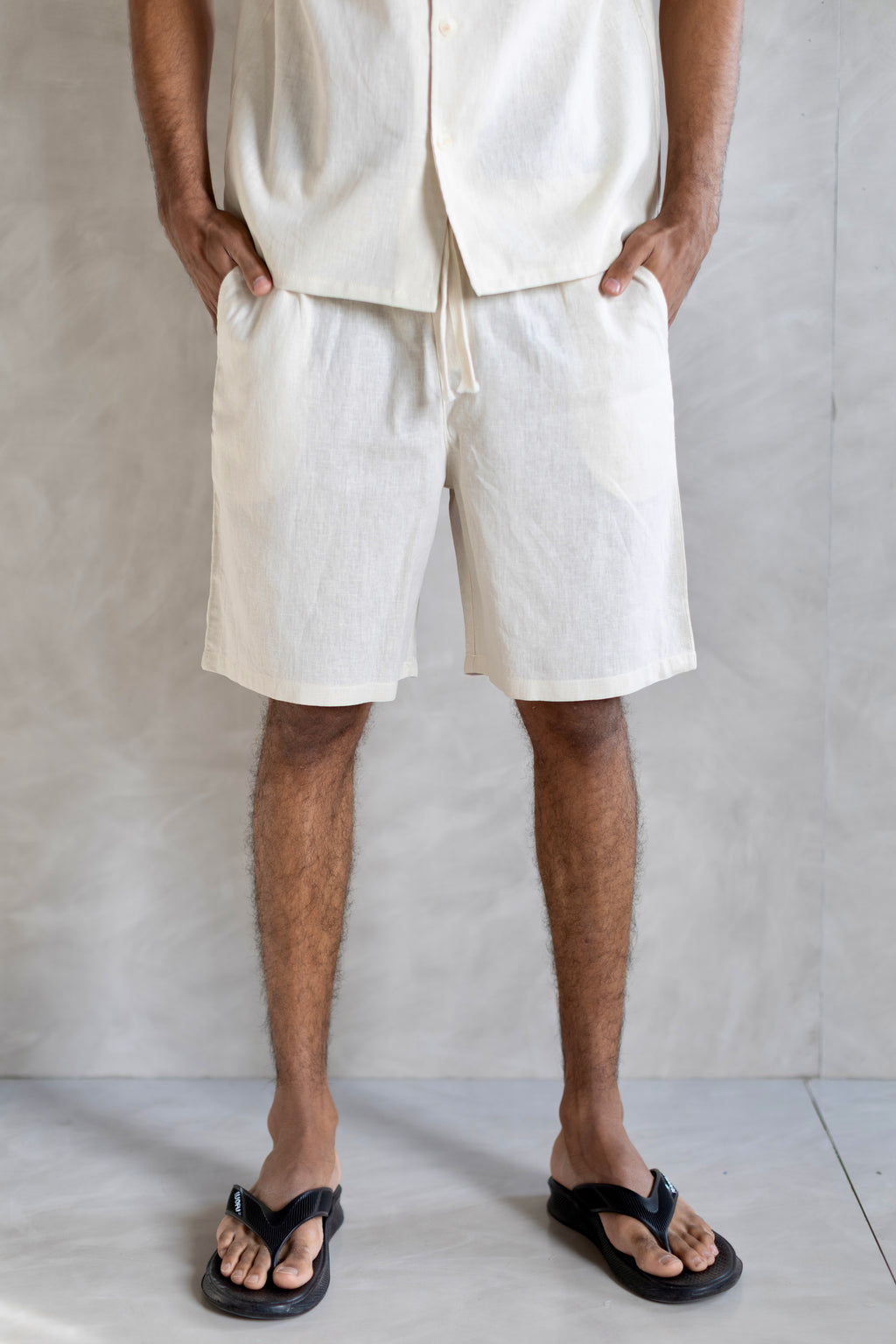 Linen Shorts Beige