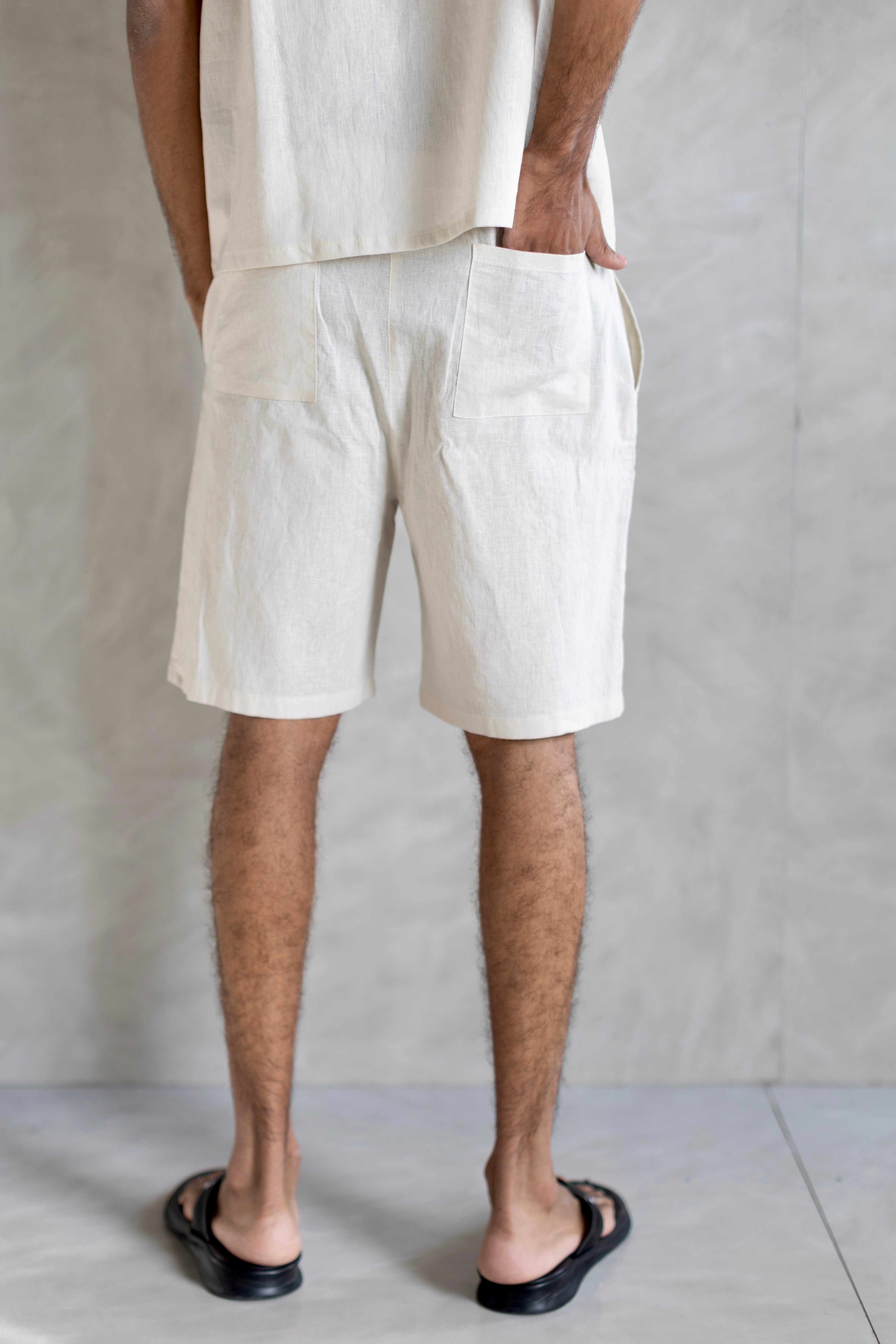 Linen Shorts Beige