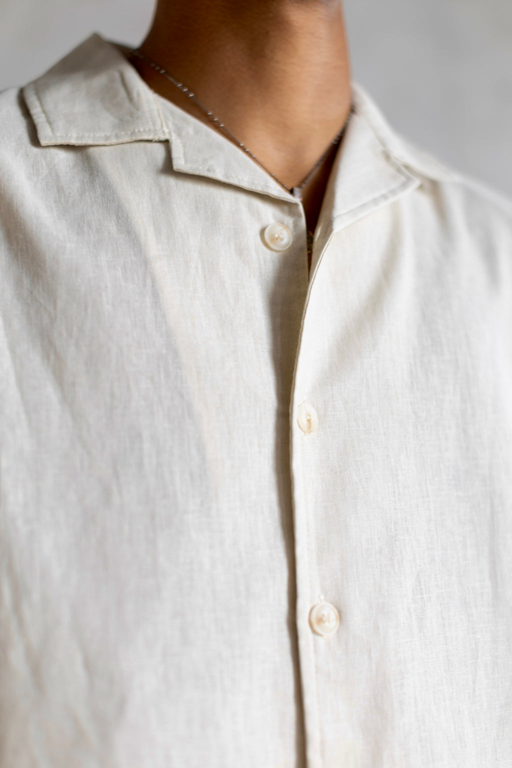 Linen Box Shirt Beige