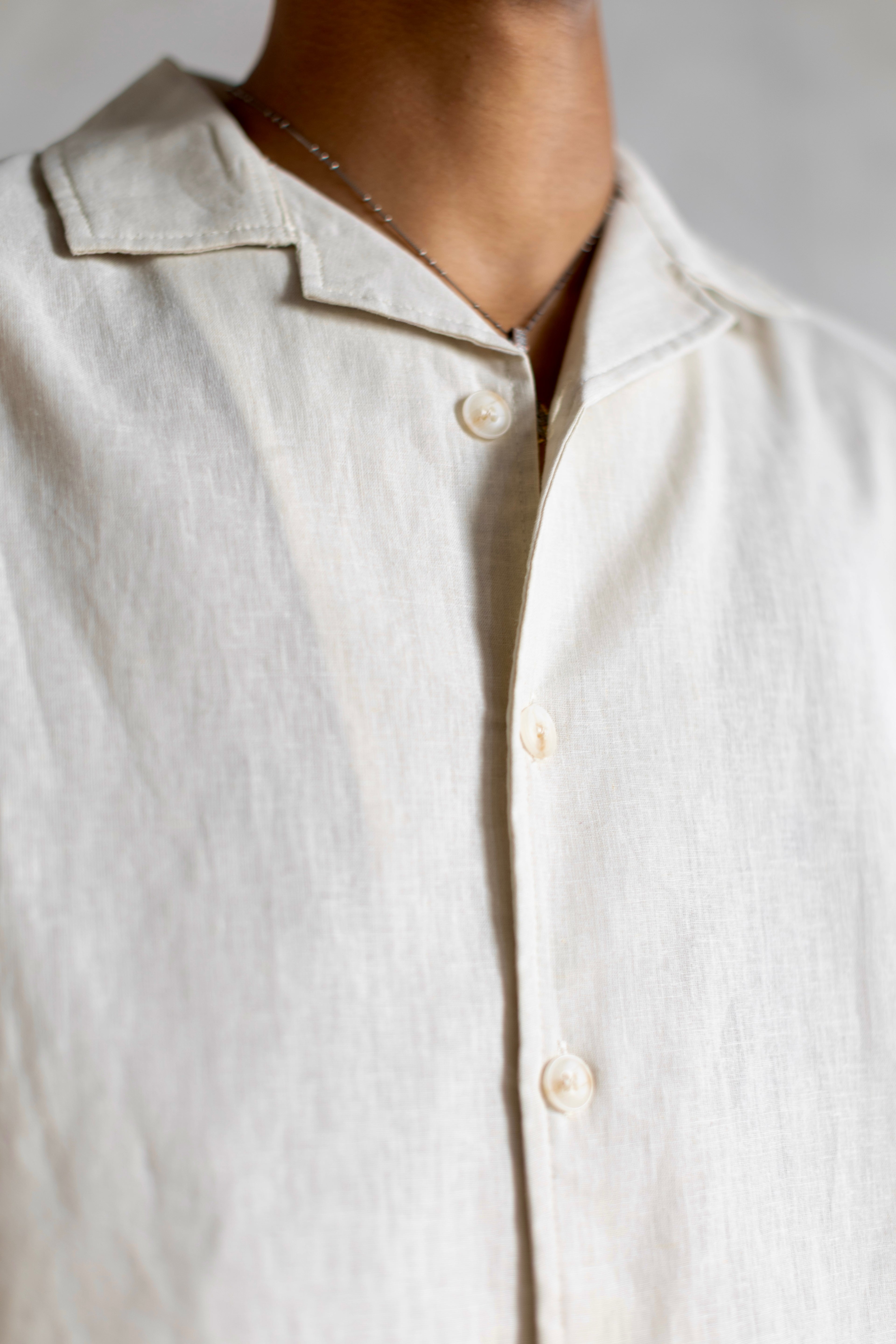 Linen Box Shirt Beige