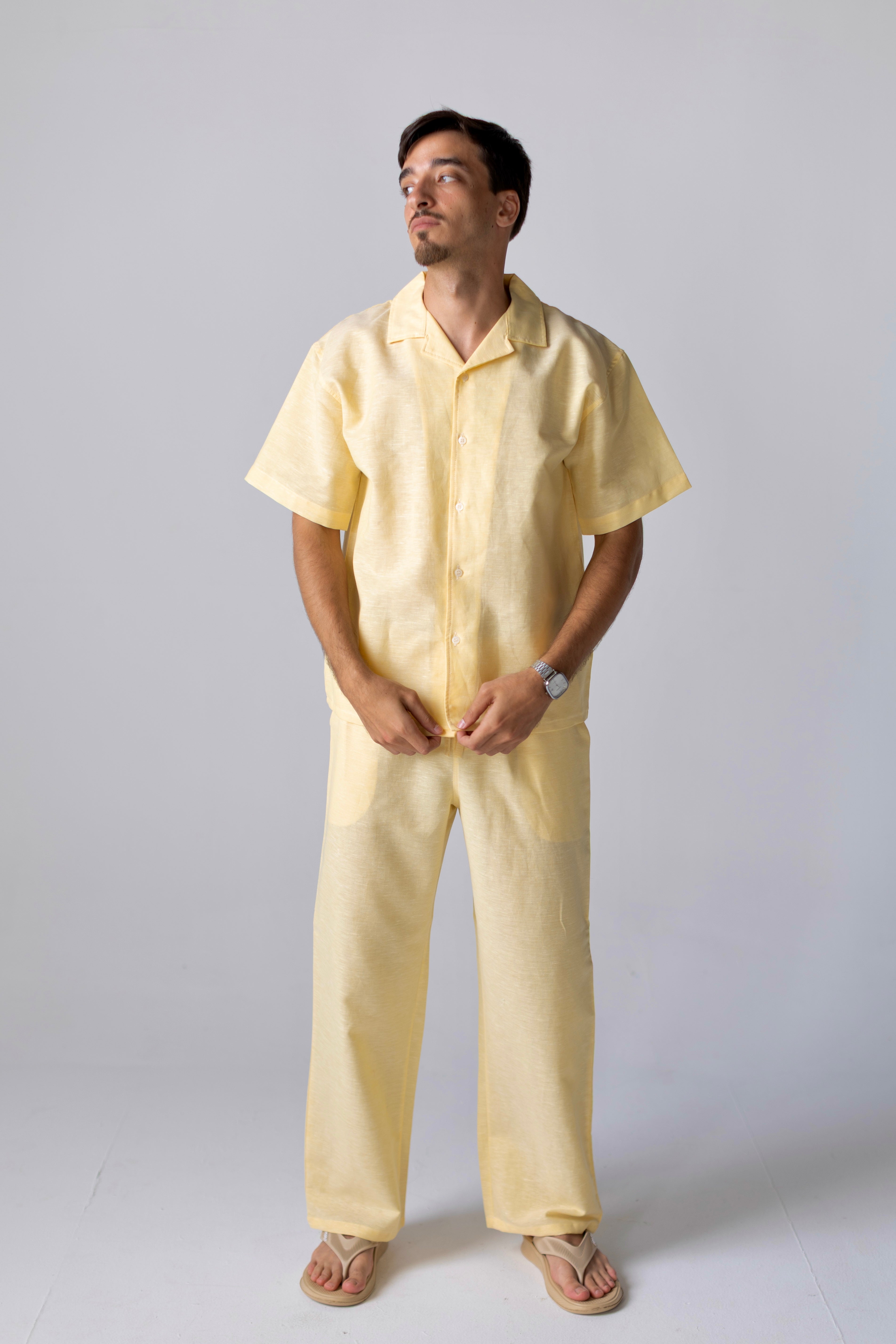 Linen Pants Yellow