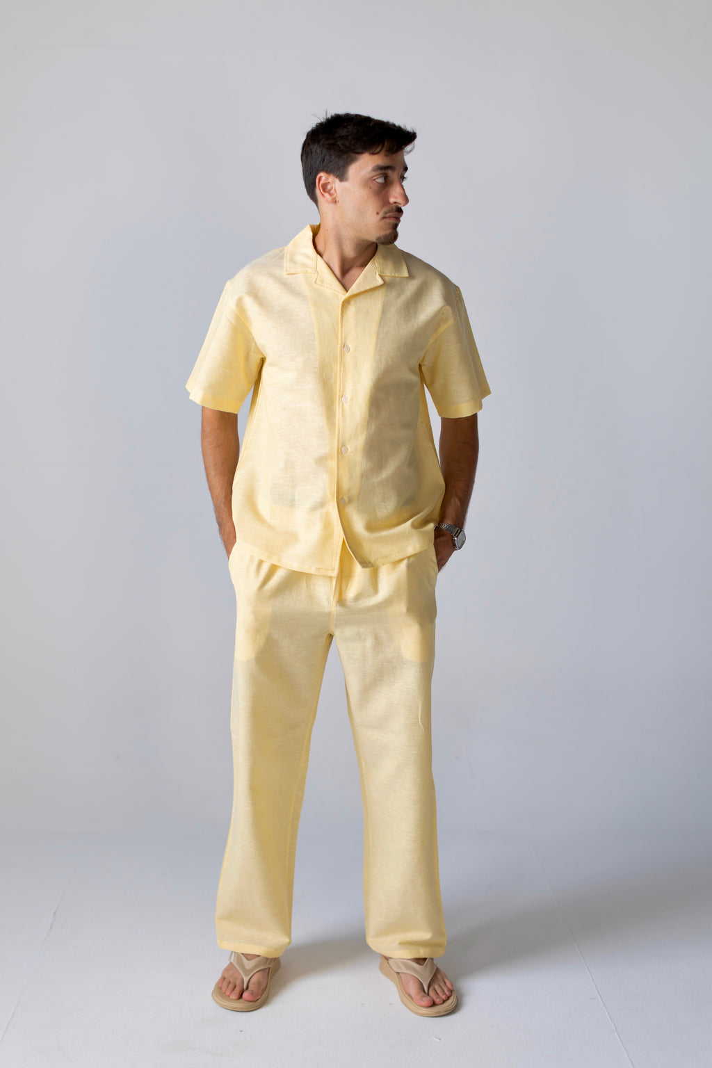 Linen Pants Yellow
