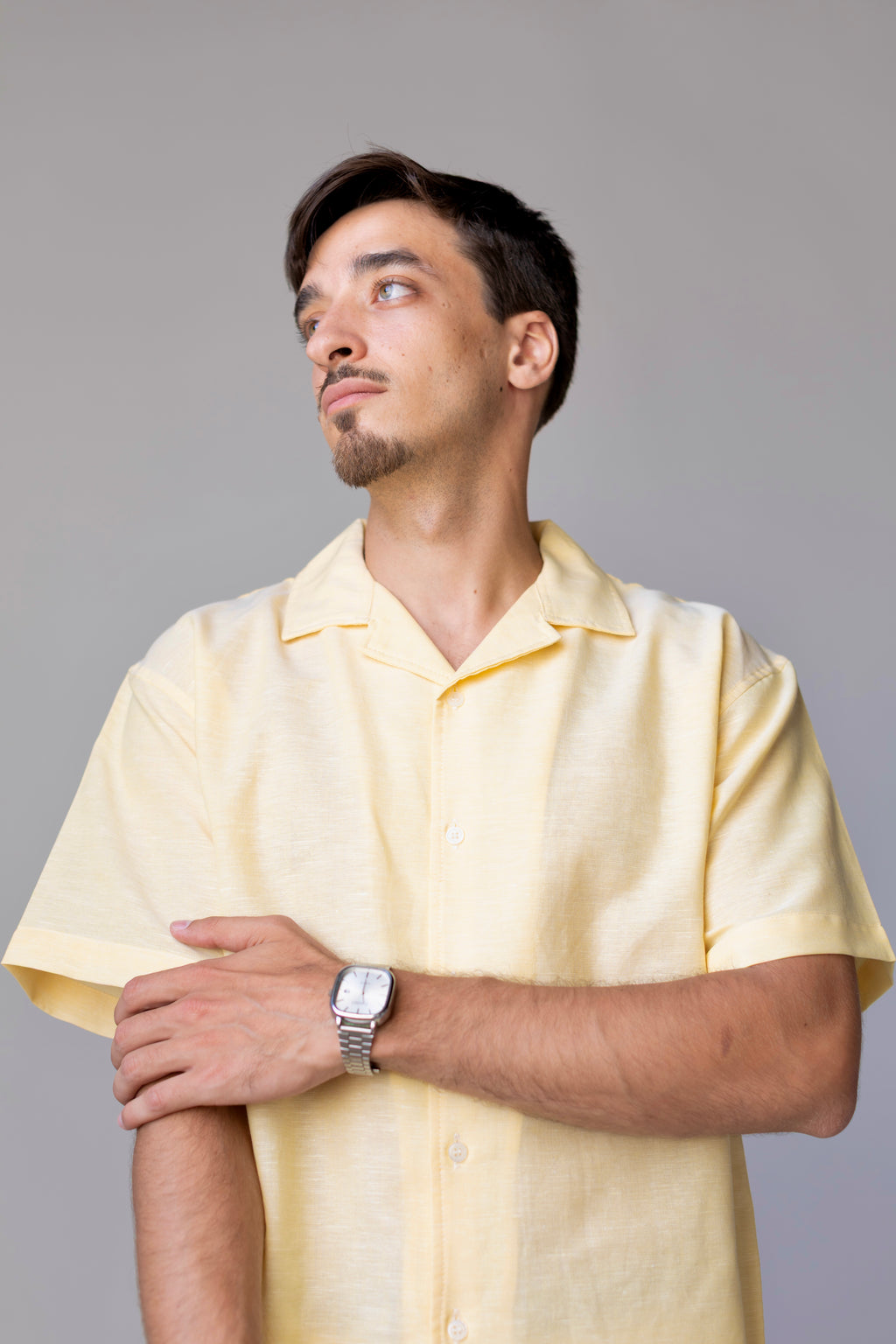 Linen Box Shirt Yellow