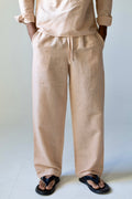 Linen Pants Red Beige