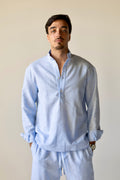Linen Henly Shirt Light Blue