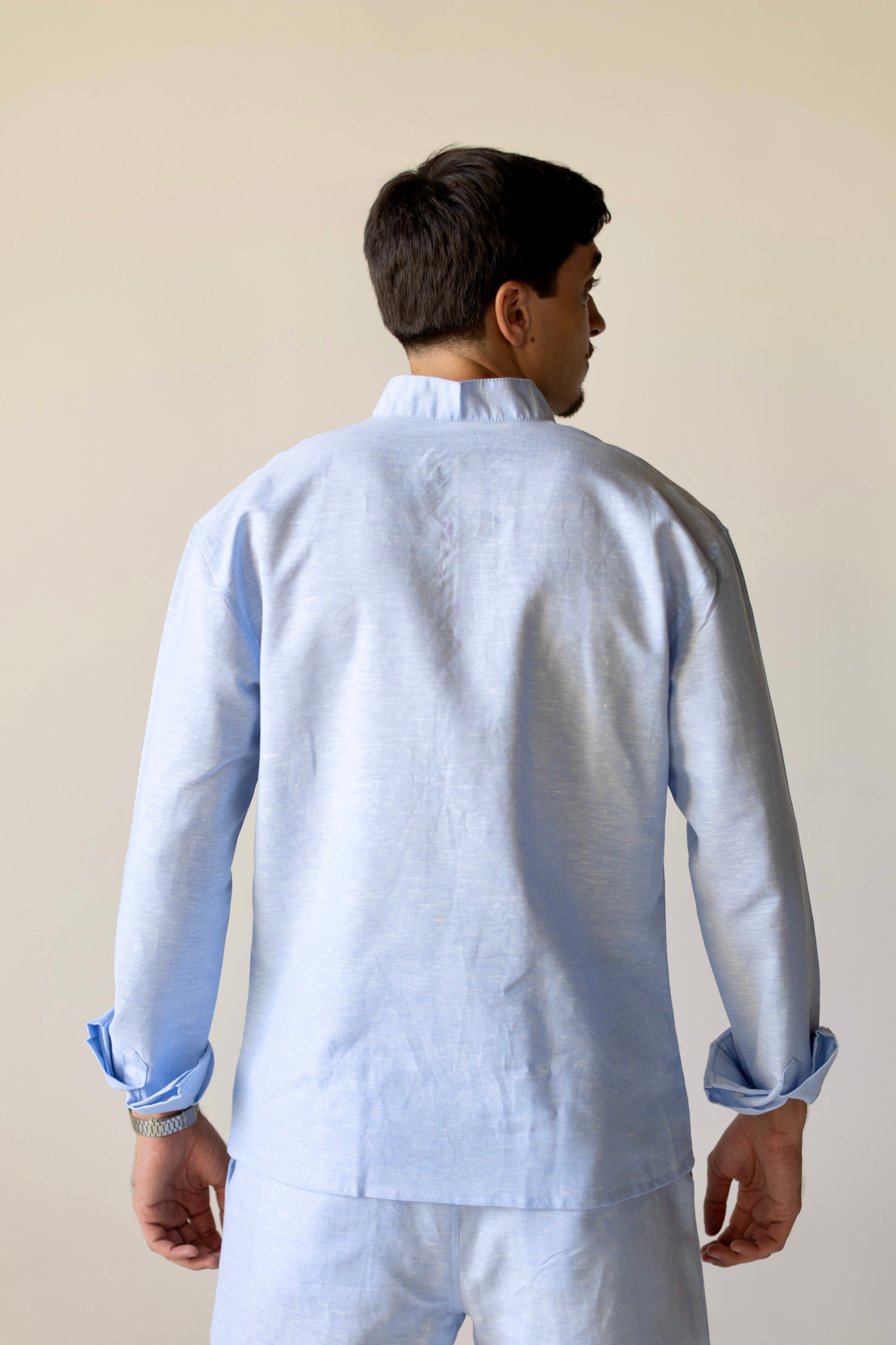 Linen Henly Shirt Light Blue