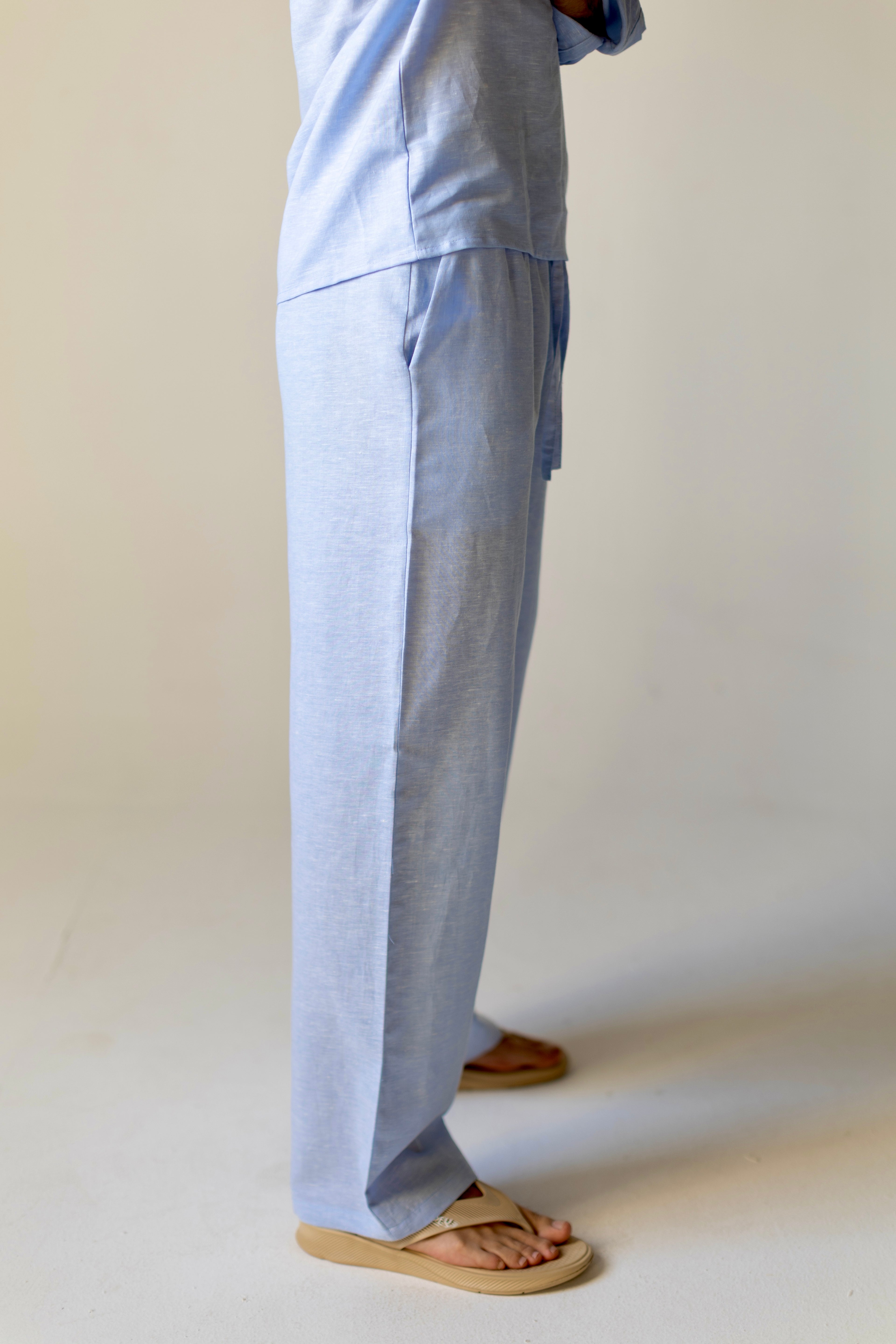 Linen Pants Light Blue