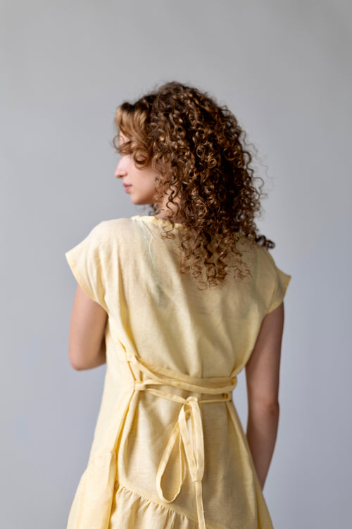 Asymmetrical Dress Yellow